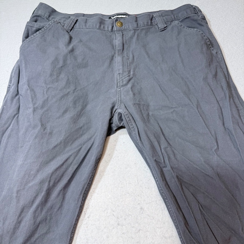 Wolverine Work Pants Charcoal Gray‎ Men Size 40x30 Cotton Spandex Canvas Cargo